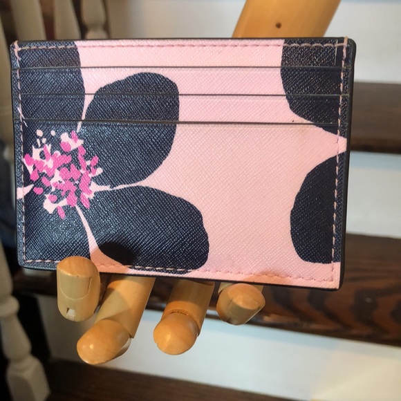 SEE KATE SPADE HIBISCUS BAG FOR SALE - KATE SPADE Pink Hibiscus Card Holder NWOT - Picture 8 of 15